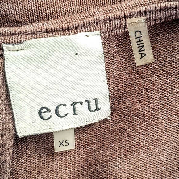 Ecru Taupe Suede Laser Cut Top - Picture 4 of 5